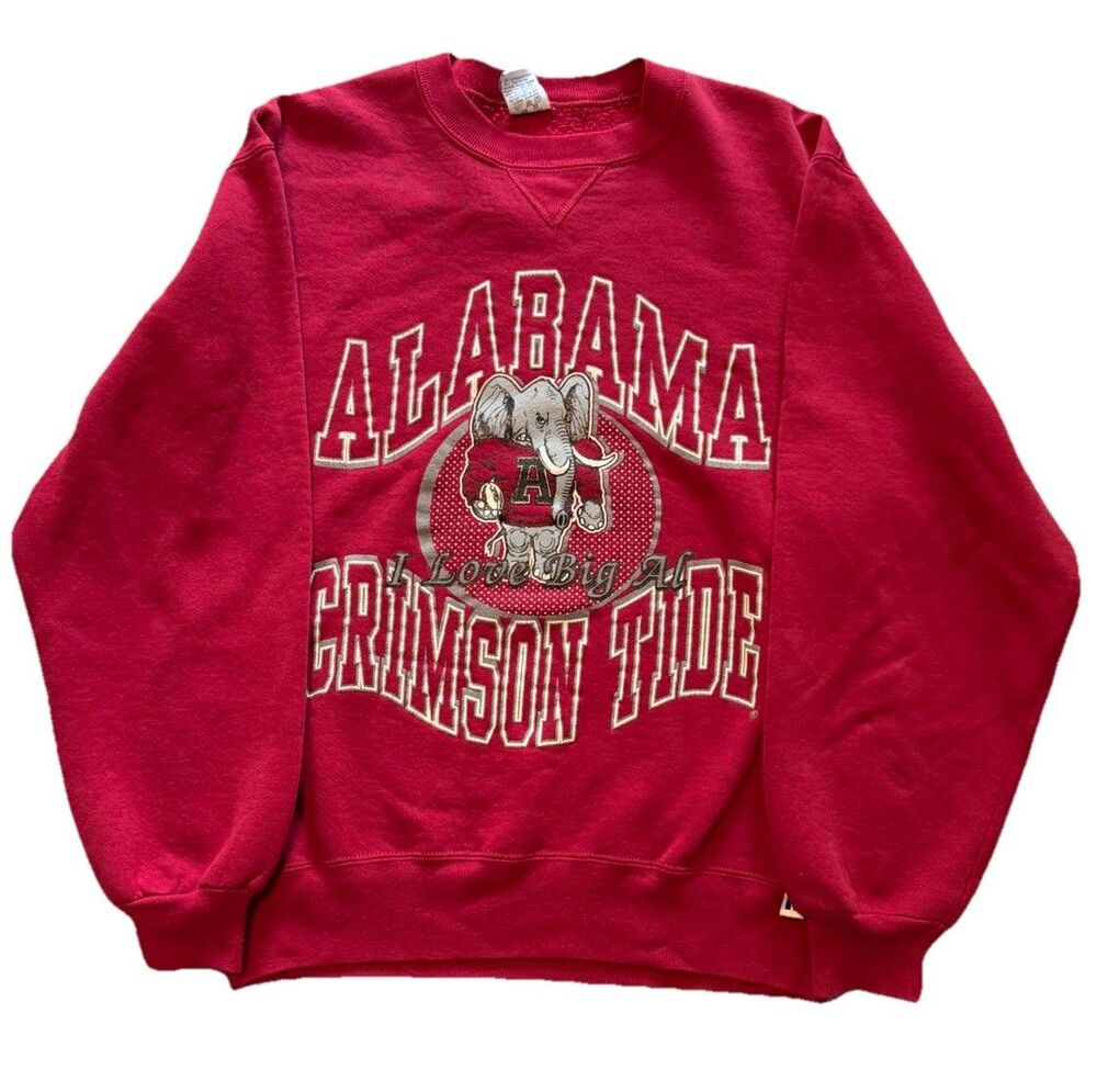 Vtg 90s Russell Athletic Alabama Crimson Tide Sweatshirt Medium M MiUSA Big Al
